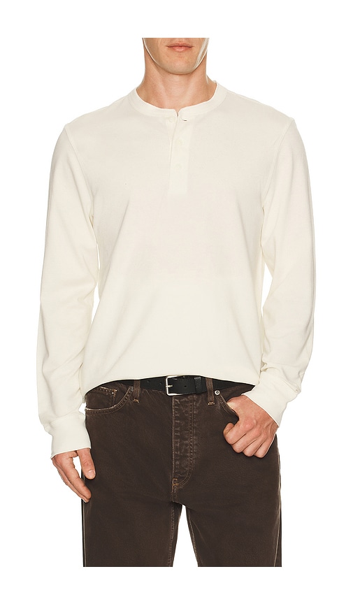 Faherty Waffle Henley In Neutral