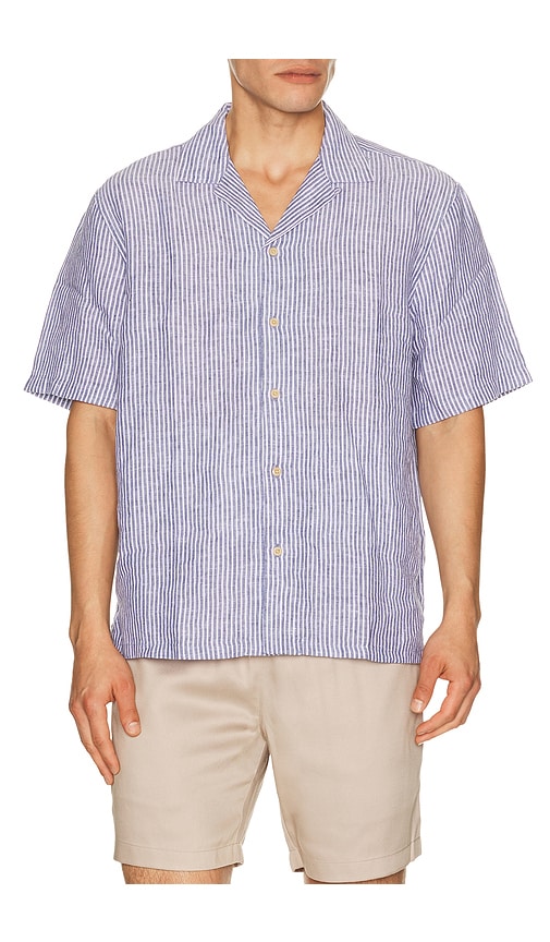 Faherty Short Sleeve Laguna Linen Camp Shirt
