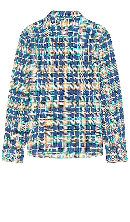 Shop Faherty The Surf Flannel Shirt In Blue