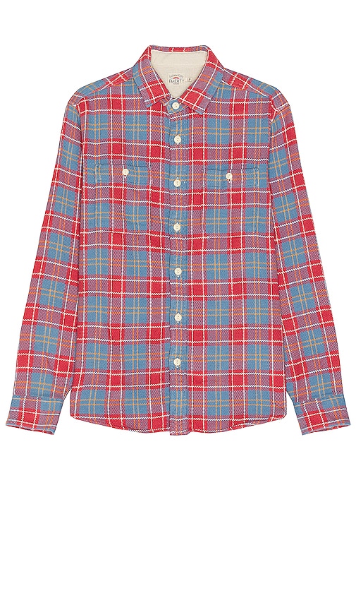 Shop Faherty The Surf Flannel Shirt In Brick