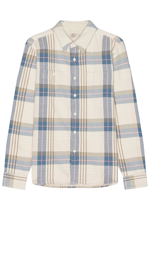 Shop Faherty The Surf Flannel Shirt In Spring Evening