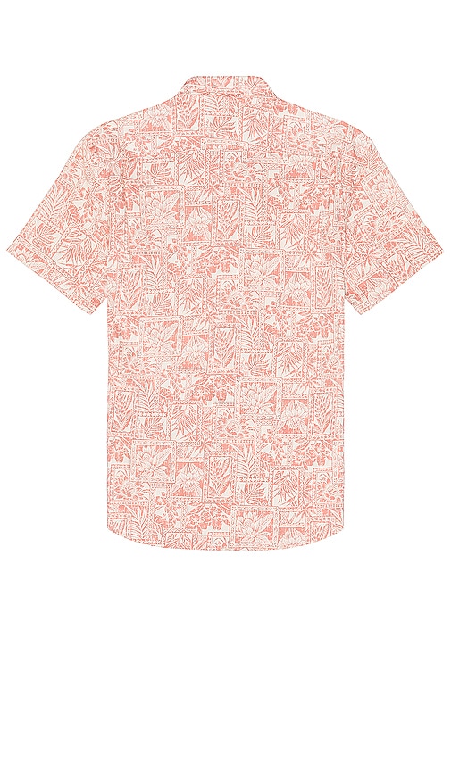 Shop Faherty Short Sleeve Stretch Playa Shirt In Coral