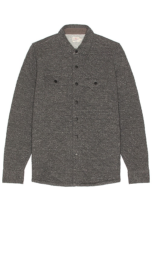 Faherty Epic Quilted Fleece CPO in Charcoal