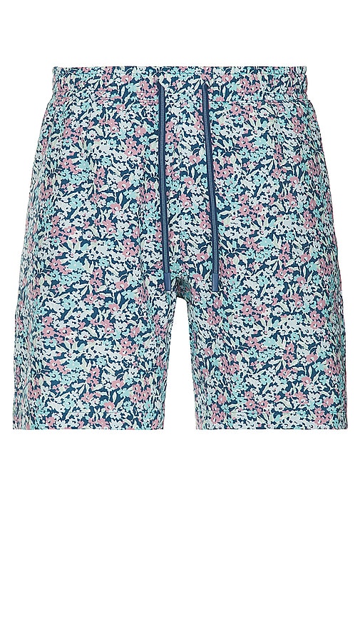 Faherty Shorelite Performance Swim Trunks In Seafoam Beach