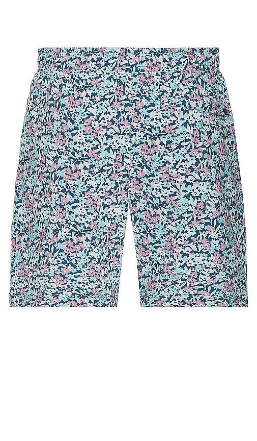 Faherty Shorelite Performance Swim Trunks In Seafoam Beach