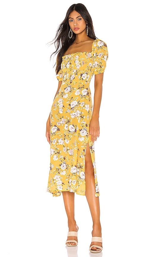 faithfull majorelle midi dress