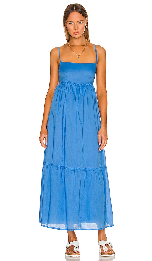FAITHFULL THE BRAND Katya Maxi Dress in Plain Mediterranean Blue | REVOLVE