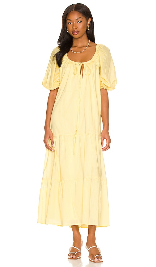 FAITHFULL THE BRAND Marloe Maxi Dress in Lemon