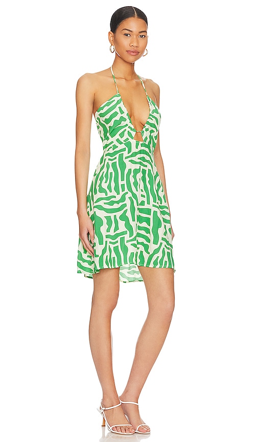 Shop Faithfull The Brand Surrau Mini Dress In Green