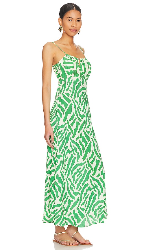 Shop Faithfull The Brand San Paolo Midi Dress In Green