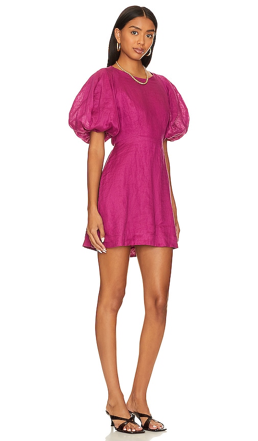 Shop Faithfull The Brand Mai Mini Dress In Magenta