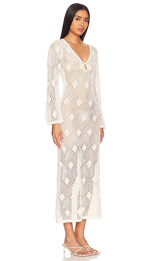 Shop Faithfull The Brand Serena Pointelle Dress In Off White