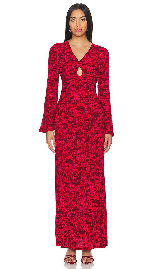 Shop Faithfull The Brand Santino Maxi Dress In Selcetta Paisley Red