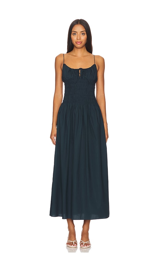 Shop Faithfull The Brand Claude Midi Dress In Navy