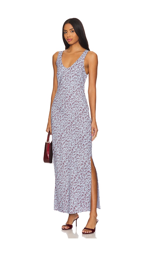 Shop Faithfull The Brand Olivia Maxi Dress In Amaryllis Floral Blue