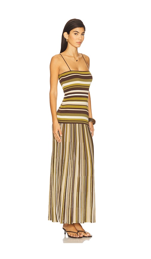 Faithfull The Brand Essenia Knit Dress In Green