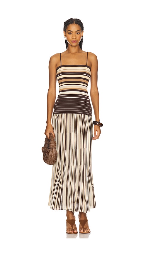 Esenia Knit Dress in Brown. - size XS (also in L, M, S)