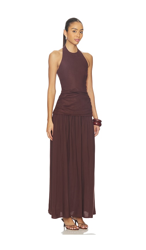 Faithfull The Brand Tali Maxi Dress In Brown