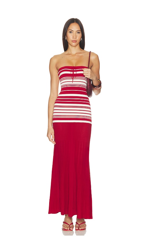 Valmir Maxi Dress by Faithfull The Brand in Valdemar Stripe Red Ochre