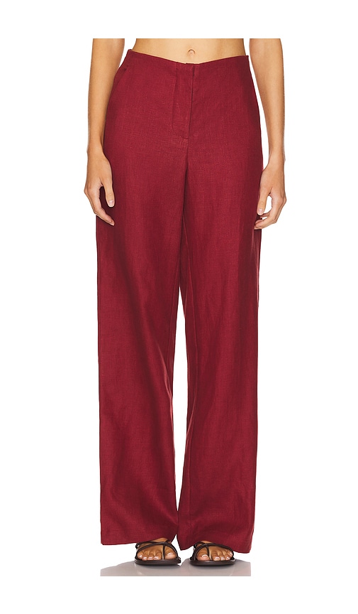 FAITHFULL THE BRAND Lulea Pant in Wine