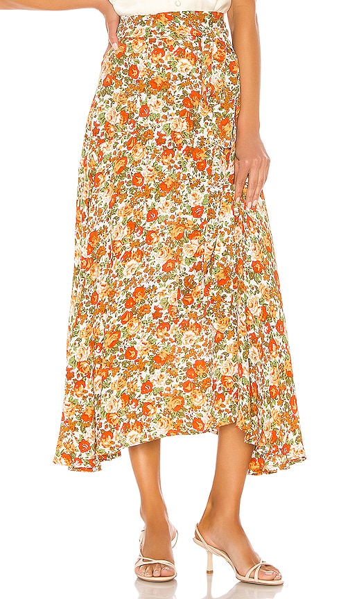 Faithfull asiya floral outlet midi skirt