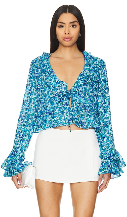 Shop Faithfull The Brand Lombardi Top In Stellina Floral