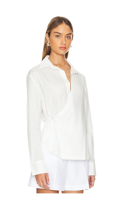 Shop Faithfull The Brand Alliste Oversized Wrap Shirt In White