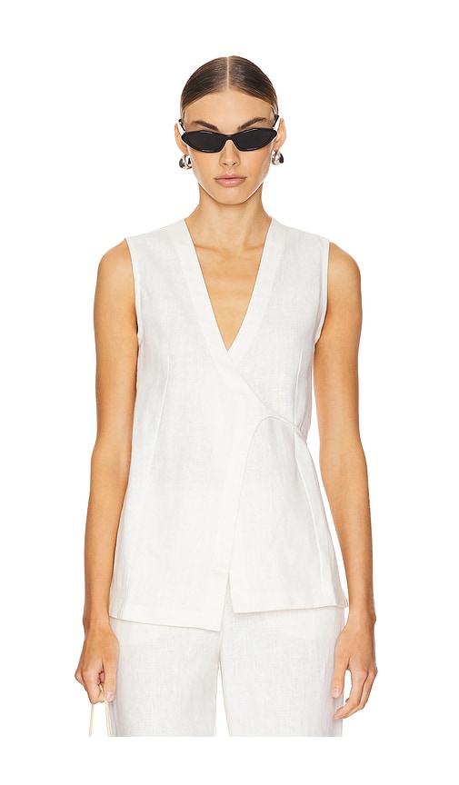 Shop Faithfull The Brand Lulea Wrap Vest In 화이트