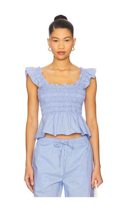 Eudora Top in Blue. - size XS (also in L, M, S, XL)