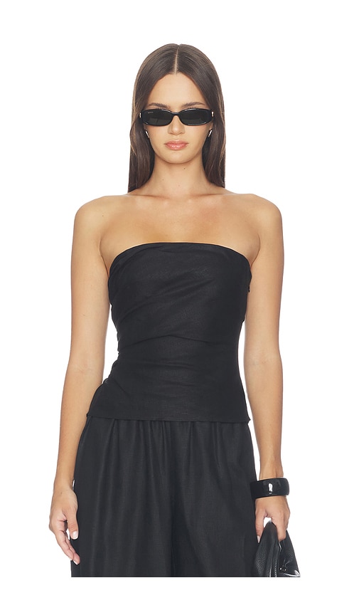 FAITHFULL Alzira Top in Black. - size L (also in S, XS)