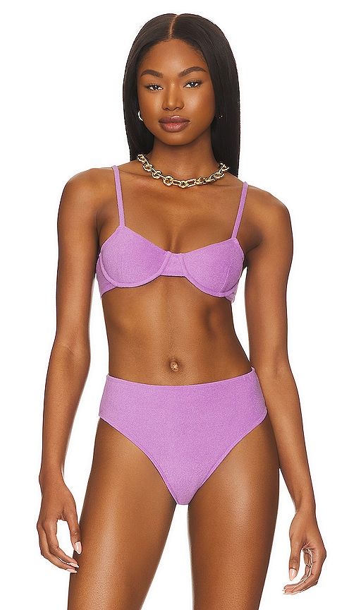 Faithfull The Brand Maxime Bikini Top In Grape