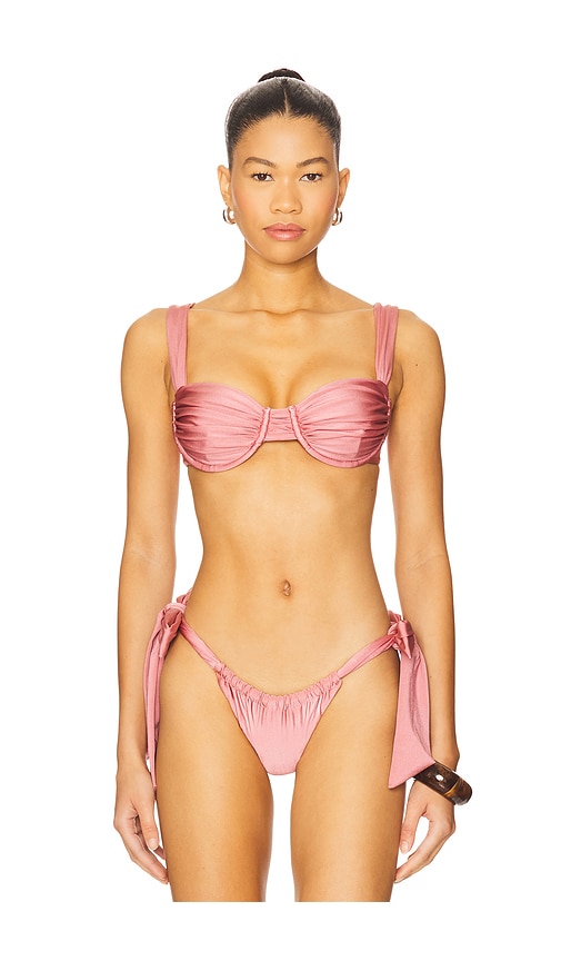 Sol Bikini Top in Rose. - size XL (also in L, M, S, XS)