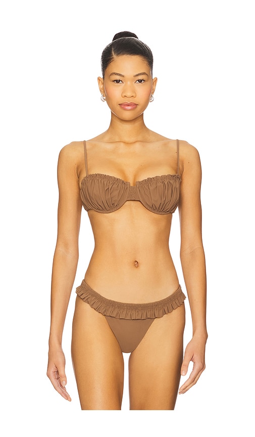Esterel Bikini Top in Brown. - size XS (also in L, M, S, XL)