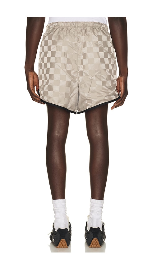 Essentials Checkered Gym Short In Red