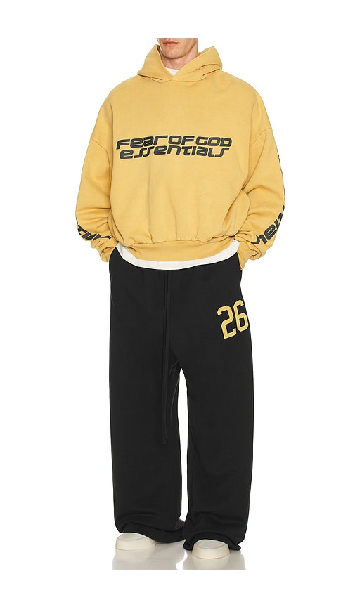  Fear Of God Essentials Hoodie Cropped In Mustard. Größe M. Also In L. 
