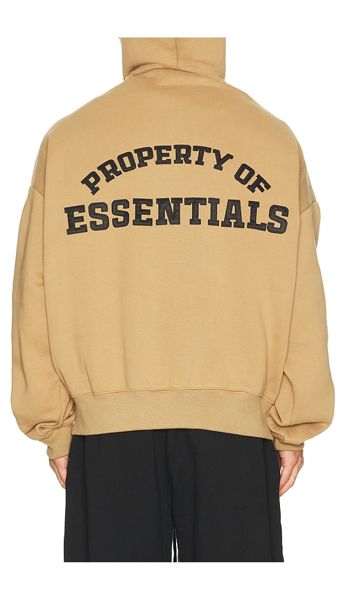  Fear Of God Essentials Property Lounge Half Zip Hoodie In Brown. Size Xs. Also In S, M, L, Xl/1x, Xxl/2x, Xxxl/3x. 