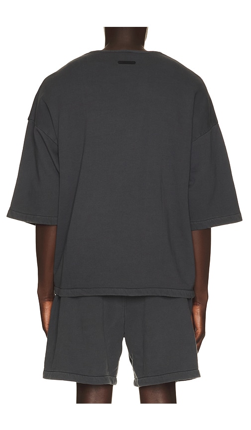 Essentials 3/4 Henley Sweatshirt In Gray