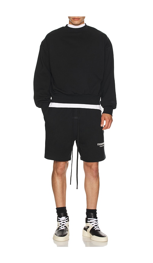 Essentials Classic Fit Fleece Crew Neck Sweatshirt | ModeSens