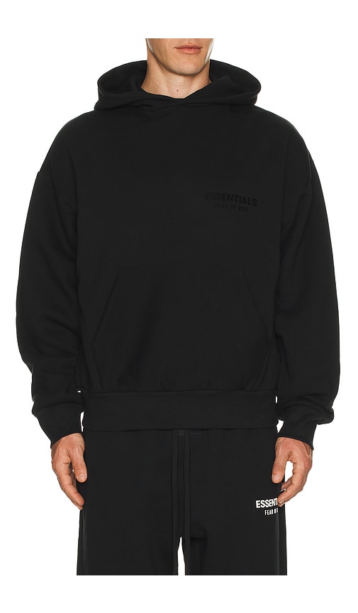 Fear of God ESSENTIALS Classic Hoodie in Vintage Black