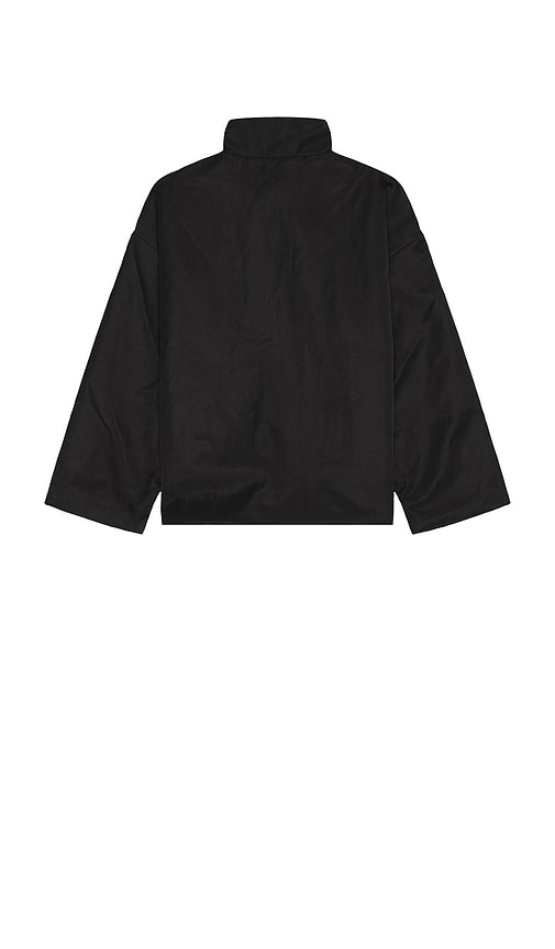 Shop Essentials Textured Nylon Halfzip Pullover In 블랙