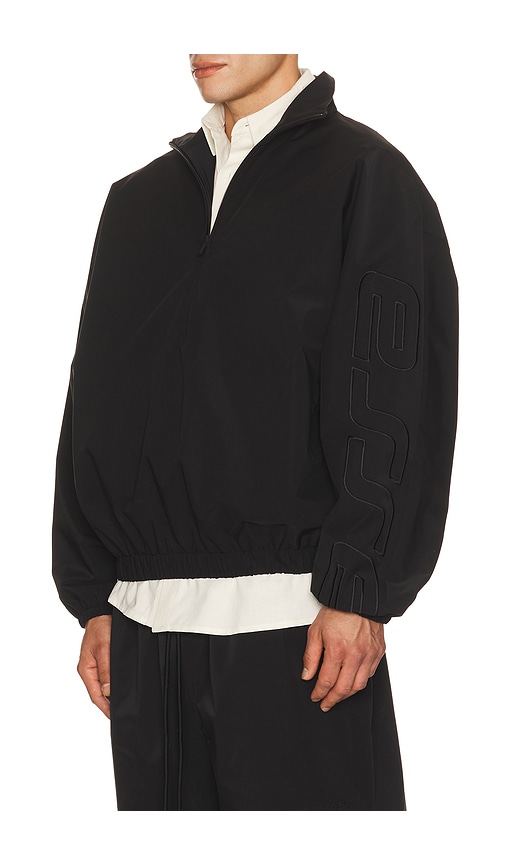 Essentials Black Active Trace Half Zip Track Jacket In Black