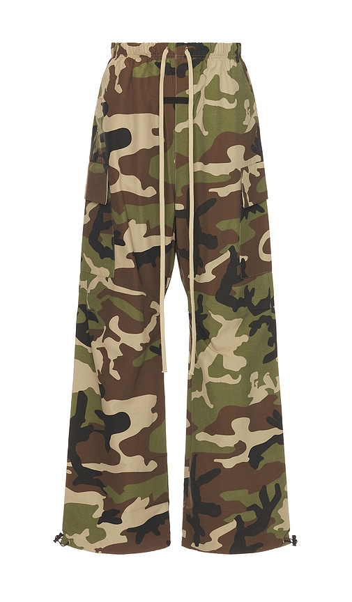 Fear of God ESSENTIALS Military Nylon Field Pant in Woodland Camo