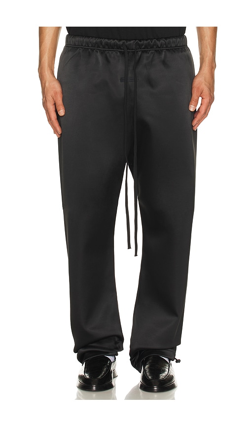 Fear of God ESSENTIALS Bonded Satin Relaxed Track Pant in Jet