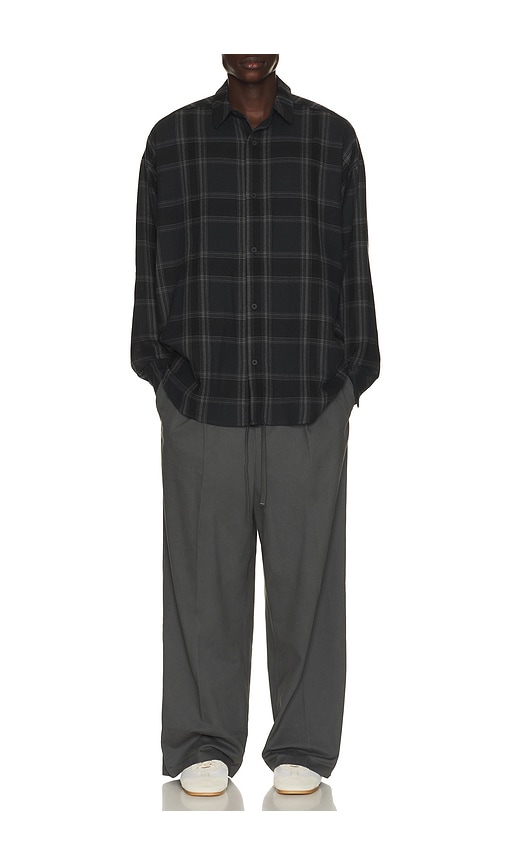Essentials Pleat Front Drawstring Pant In Gray