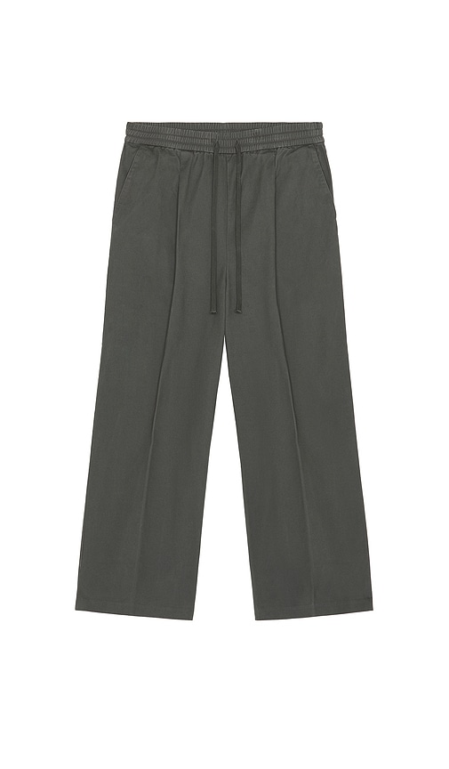 Essentials Pleat Front Drawstring Pant In Gray