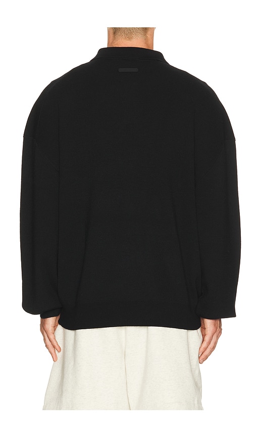  Fear Of God Essentials Signature 90's Knit Polo En Color Negro Talla L  (también En M, S, Xl/1x, Xs, Xxl/2x, Xxxl/3x). 
