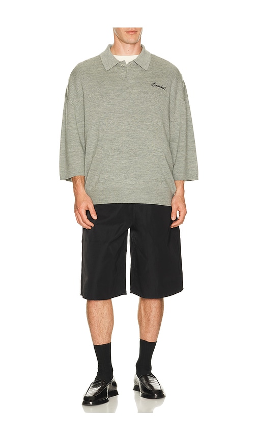  Fear Of God Essentials Signature 3/4 Sleeve 90's Knit Polo En Color Gris Talla L  (también En M, S, Xl/1x, Xs, Xxl/2x, Xxxl/3x). 