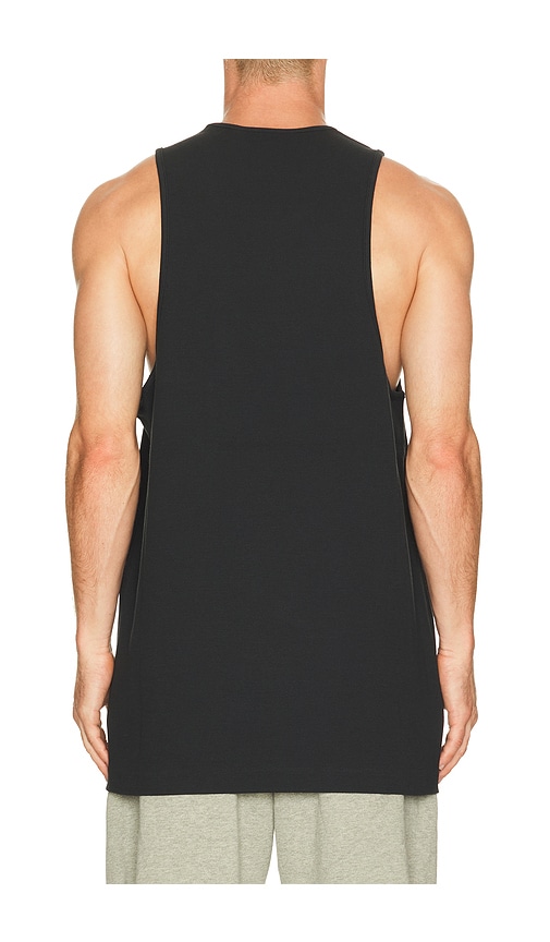 Essentials Gray Signature Essential Tank Top In Black