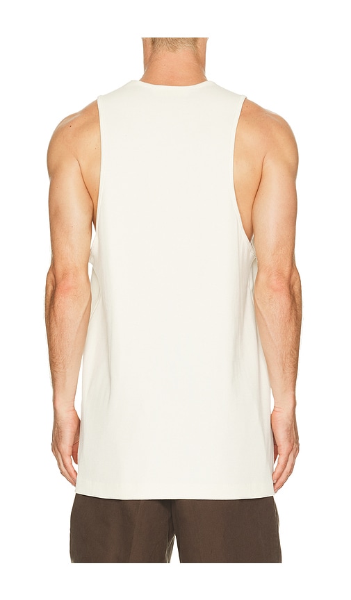 Essentials White Rib Tank Top In White