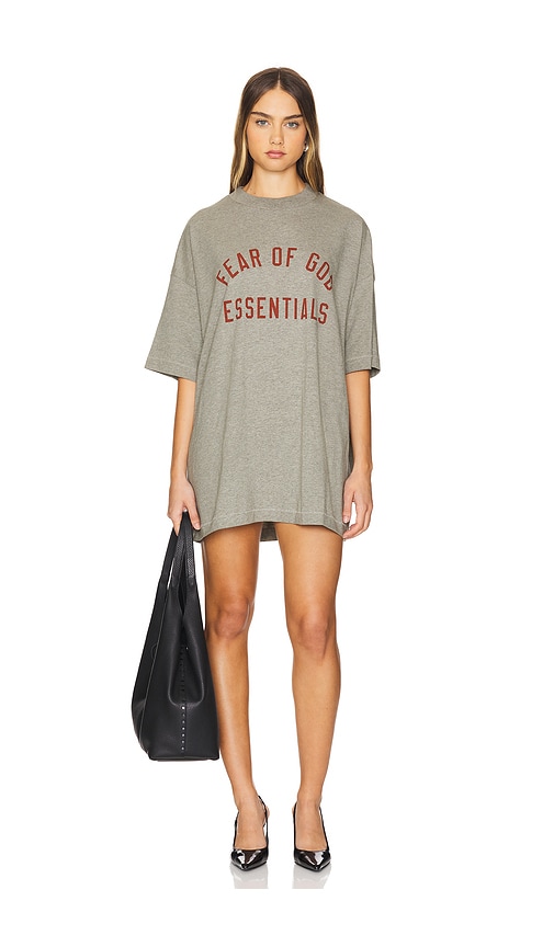【Fear of God】 Essentials Jersey Crewneck Tee Dark Heather Fear of God Essentials Jersey Crewneck Tee Dark Heather
